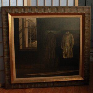 Vintage Andrew Wyeth's "The Quaker" Framed Lithograph Print Art